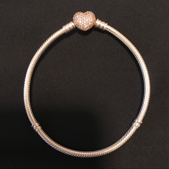 pandora bracelet rose gold heart clasp pandora bracelet rose gold heart clasp